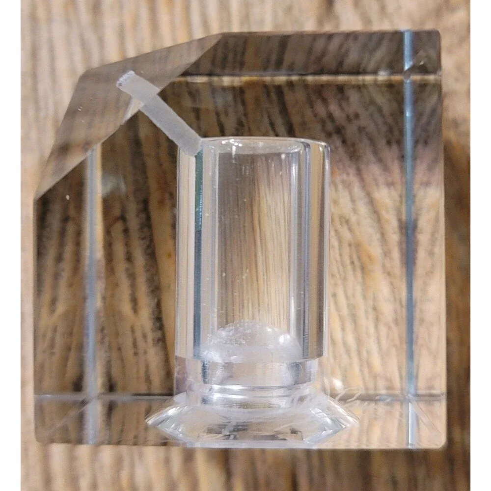 Oleg Cassini Crystal Salt and Pepper Shakers